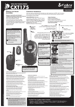Pdf Download | Cobra Electronics MICROTALK CXT175 User Manual (1 page)