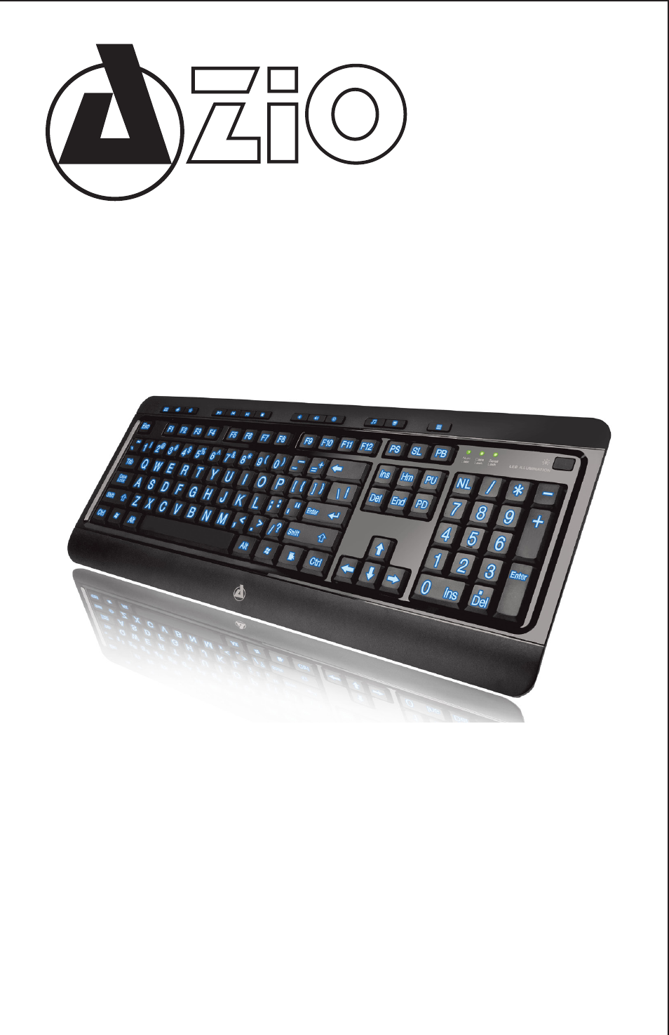 Azio Large Print 3 Color Backlit Keyboard (KB505U) User Manual | 4