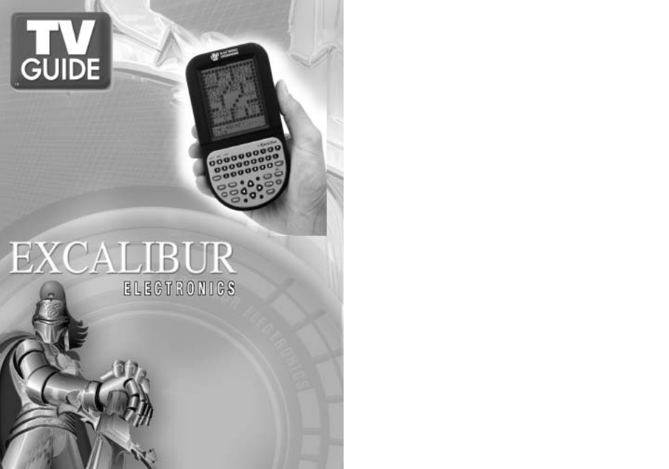 EXCALIBUR TV30 TV Guide Electronic Crossword Puzzle User Manual 8 pages EXCALIBUR TV30 TV Guide Electronic Crossword Puzzle User Manual 8 pages