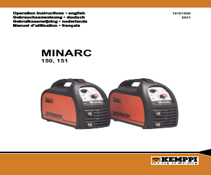 Pdf Download | Kemppi Minarc 150 User Manual (11 pages) | Also for
