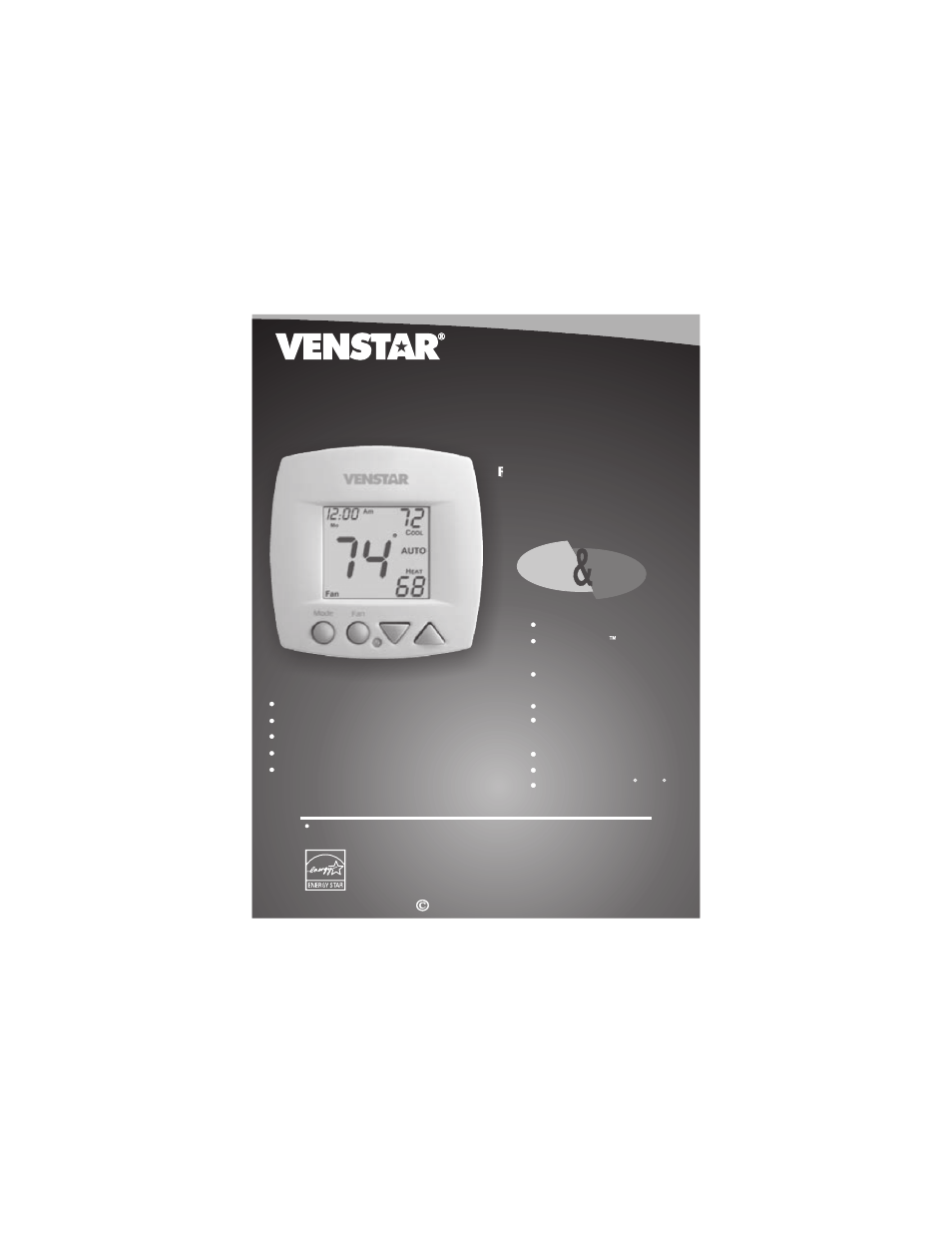 Venstar T1050 User Manual | 20 pages