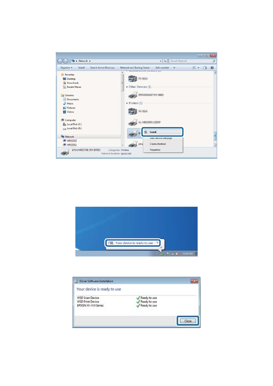 epson xp 830 ethernet status