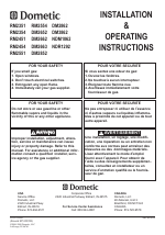 Pdf Download | Dometic DM2862 User Manual (40 pages)