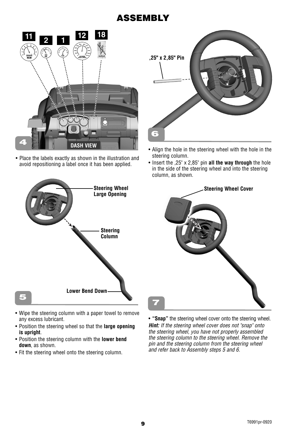 power wheels steering wheel
