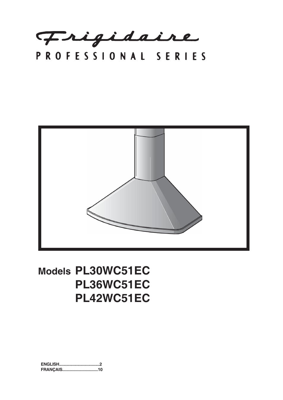 FRIGIDAIRE PL36WC51EC User Manual | 10 pages