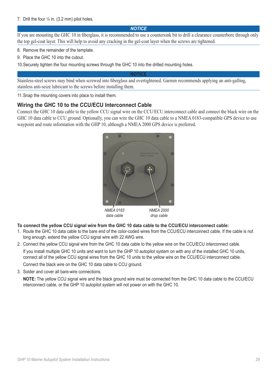 bifald Installere Duke Garmin part number: 320-00023-07) | Garmin GHP 10 User Manual | Page 29 /  48 | Original mode