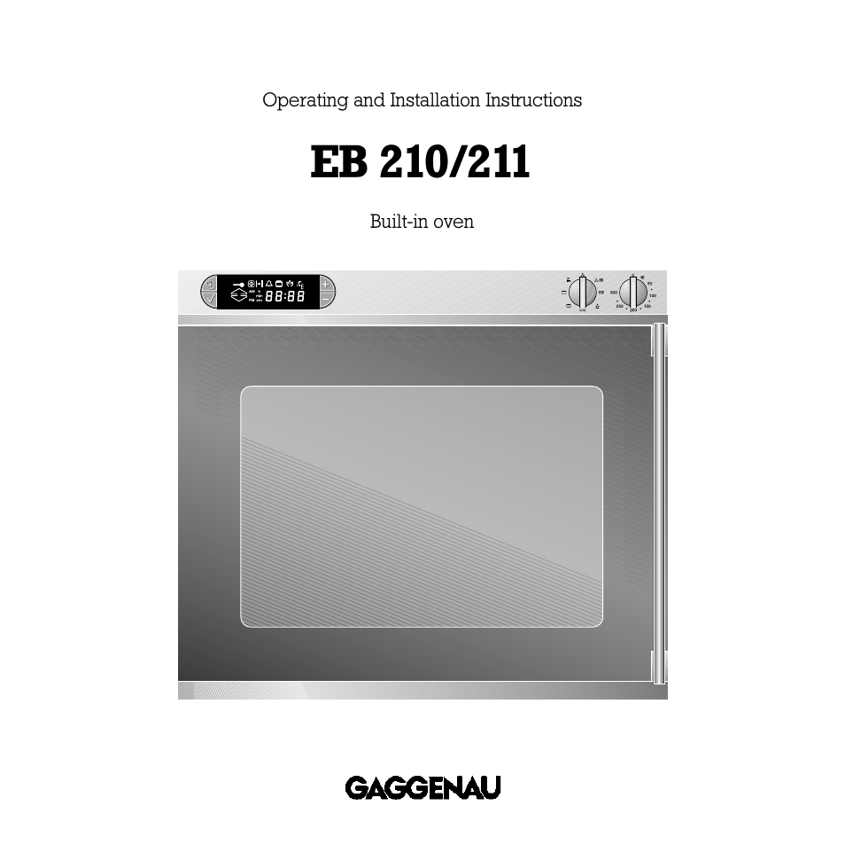 Gaggenau EB 210/211 User Manual | 31 pages