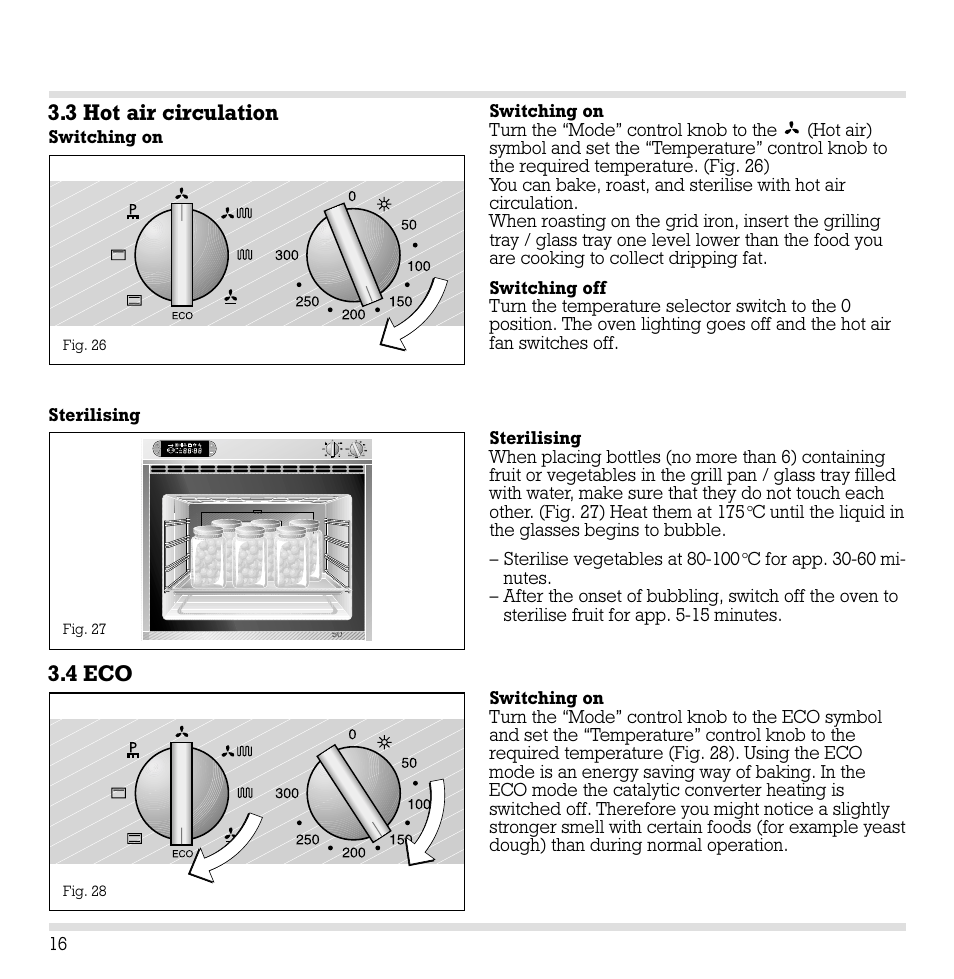 3 hot air circulation, 4 eco | Gaggenau EB 210/211 User Manual | Page 17 / 31