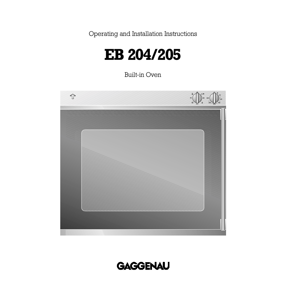 Gaggenau EB 204/205 User Manual | 26 pages