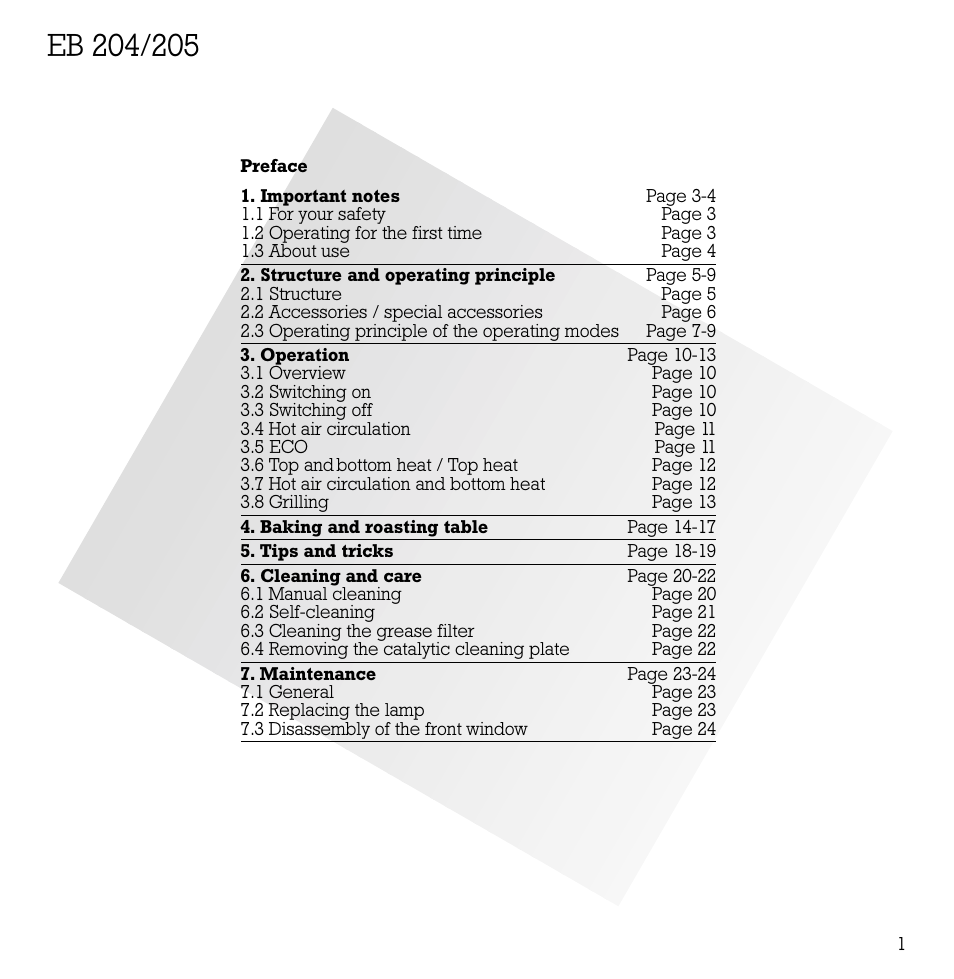 Gaggenau EB 204/205 User Manual | Page 2 / 26
