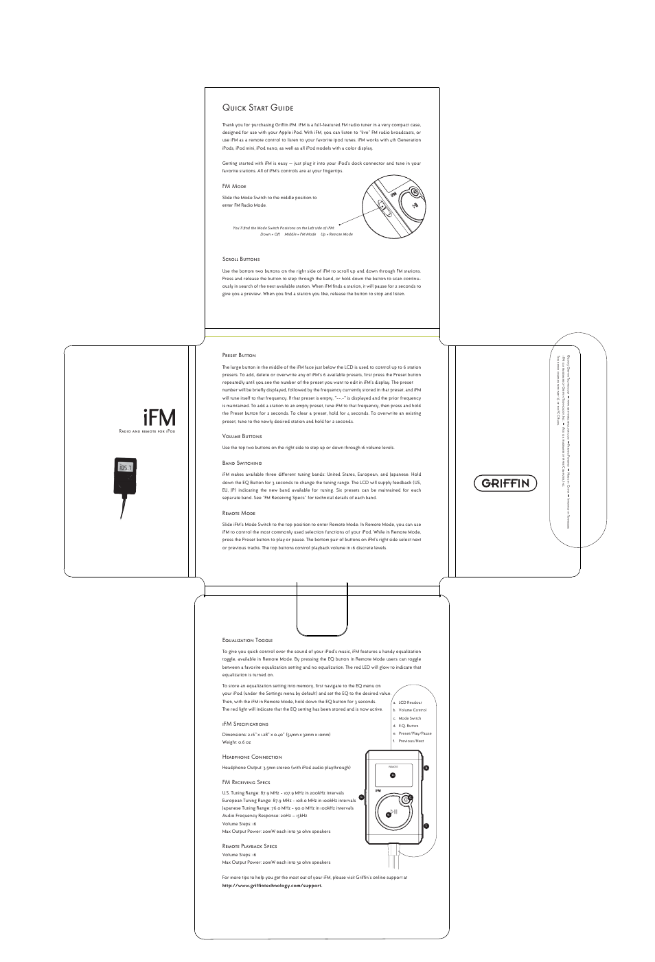 Griffin Technology iFM User Manual | 1 page
