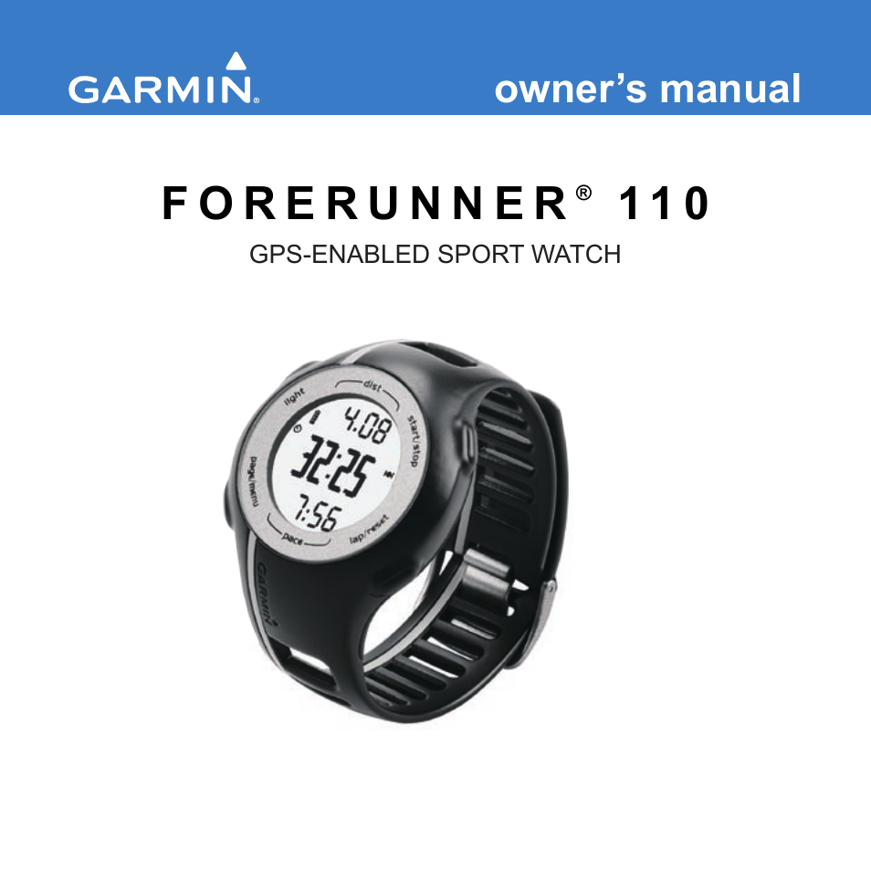 Garmin FORERUNNER 110 User Manual | pages