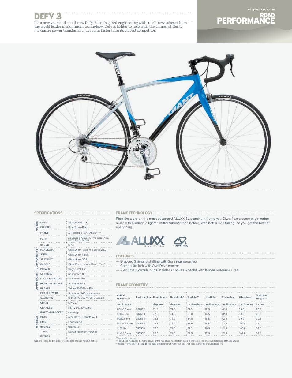 Giant Defy 3 User Manual 1 Page