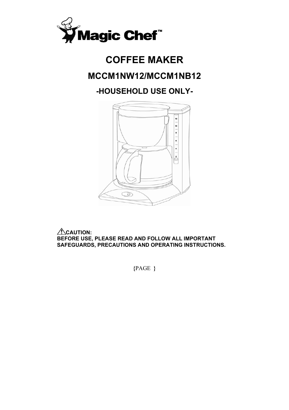 Maytag MCCM1NW12 User Manual | 20 pages