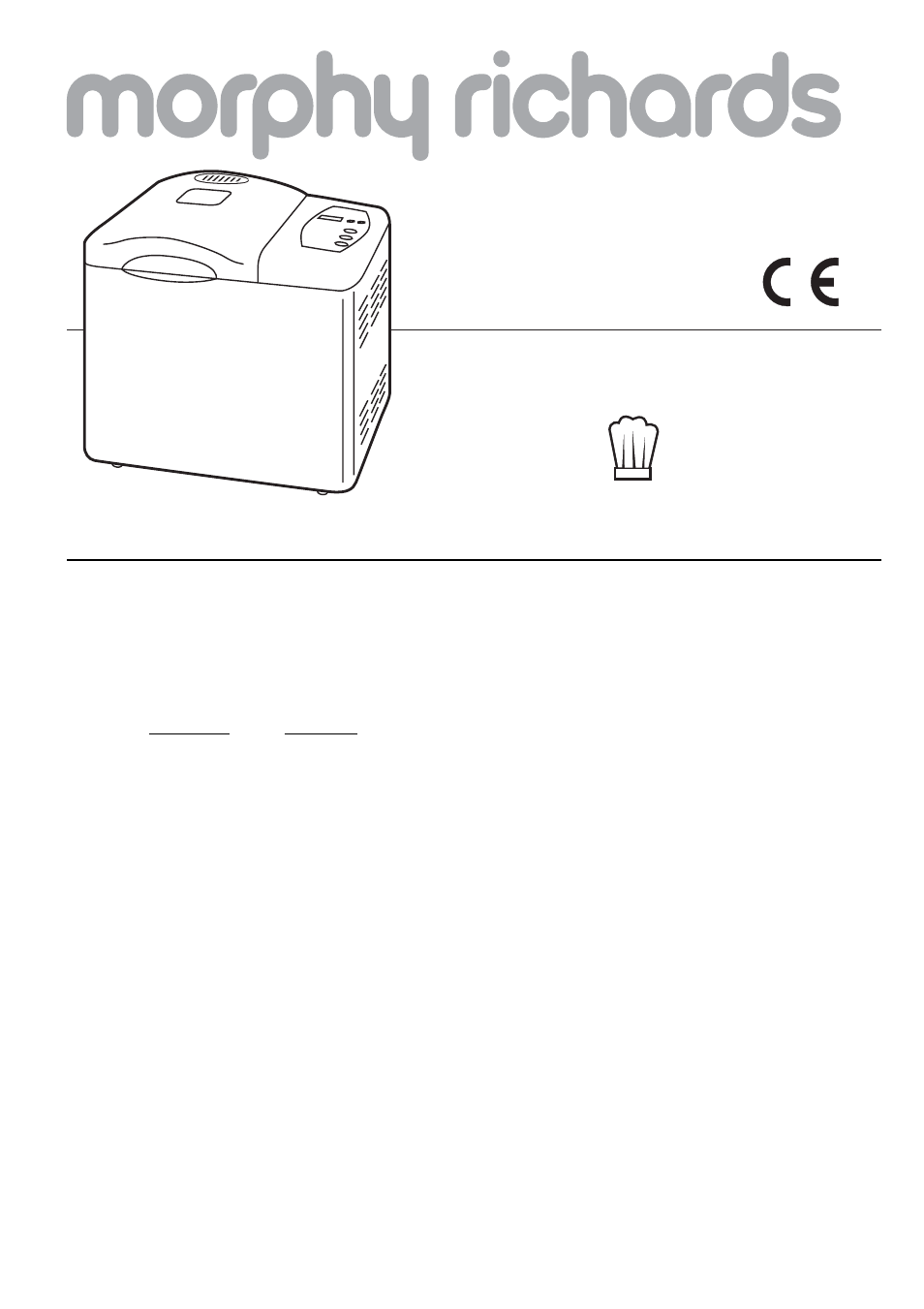 manual for morphy richards fastbake breadmaker