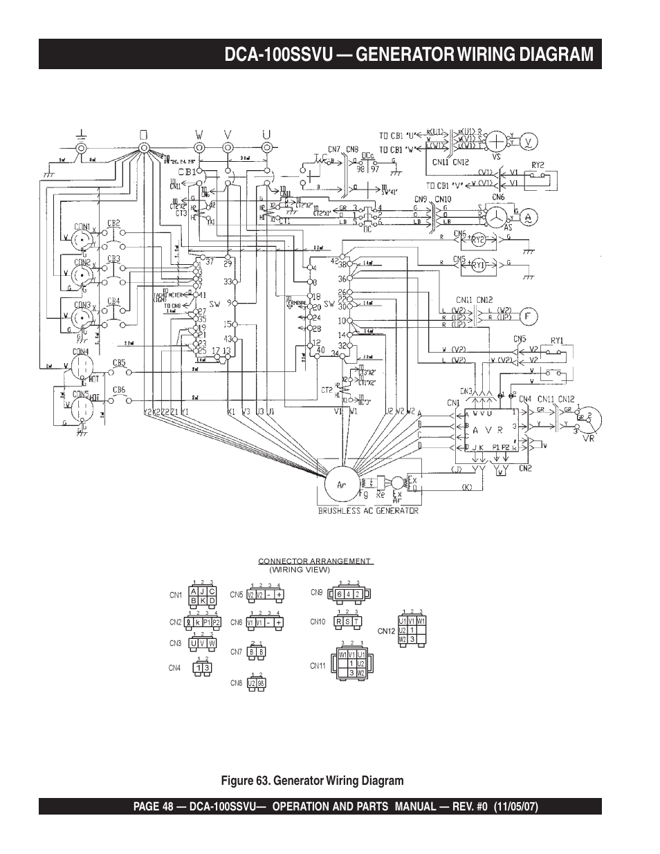 Dca-100ssvu — generator wiring diagram | Multiquip MQ Power Whisperwatt