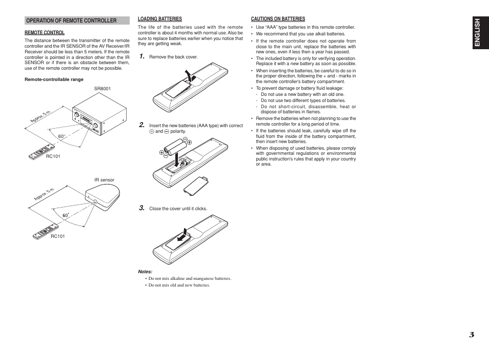Marantz RC101 User Manual | Page 6 / 15