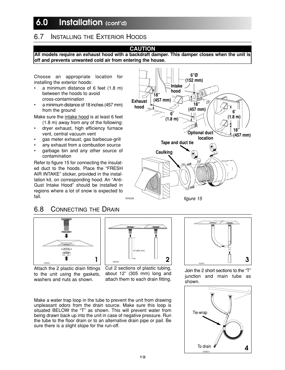 0 installation | Maytag Ventilation Systems HRV-210 User Manual | Page 19 / 32