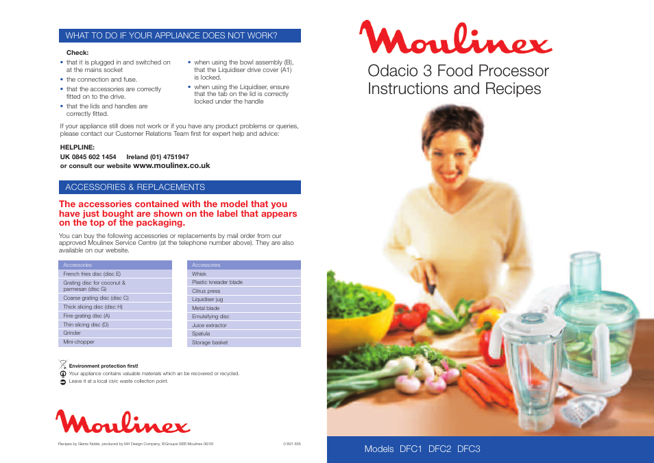 Moulinex Odacio 3 DFC1 User Manual | 16 Pages