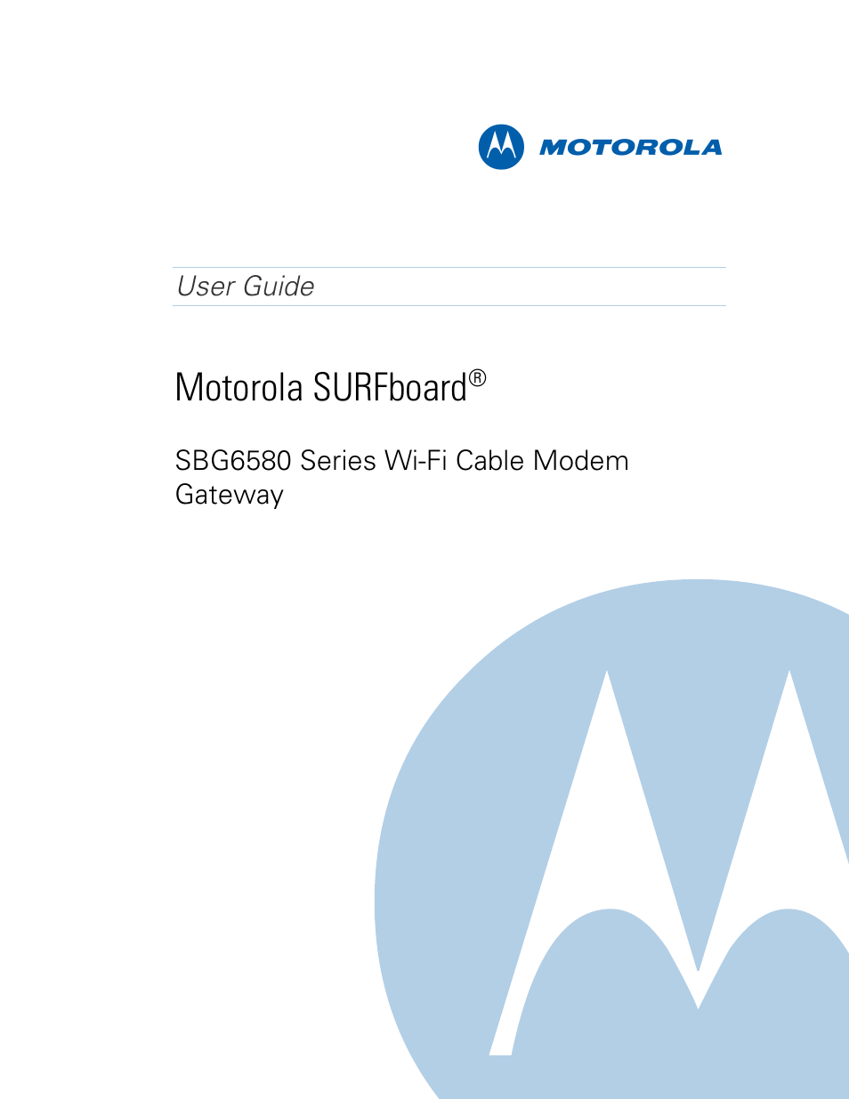 Motorola SURFboard SBG6580 Series User Manual | 36 pages