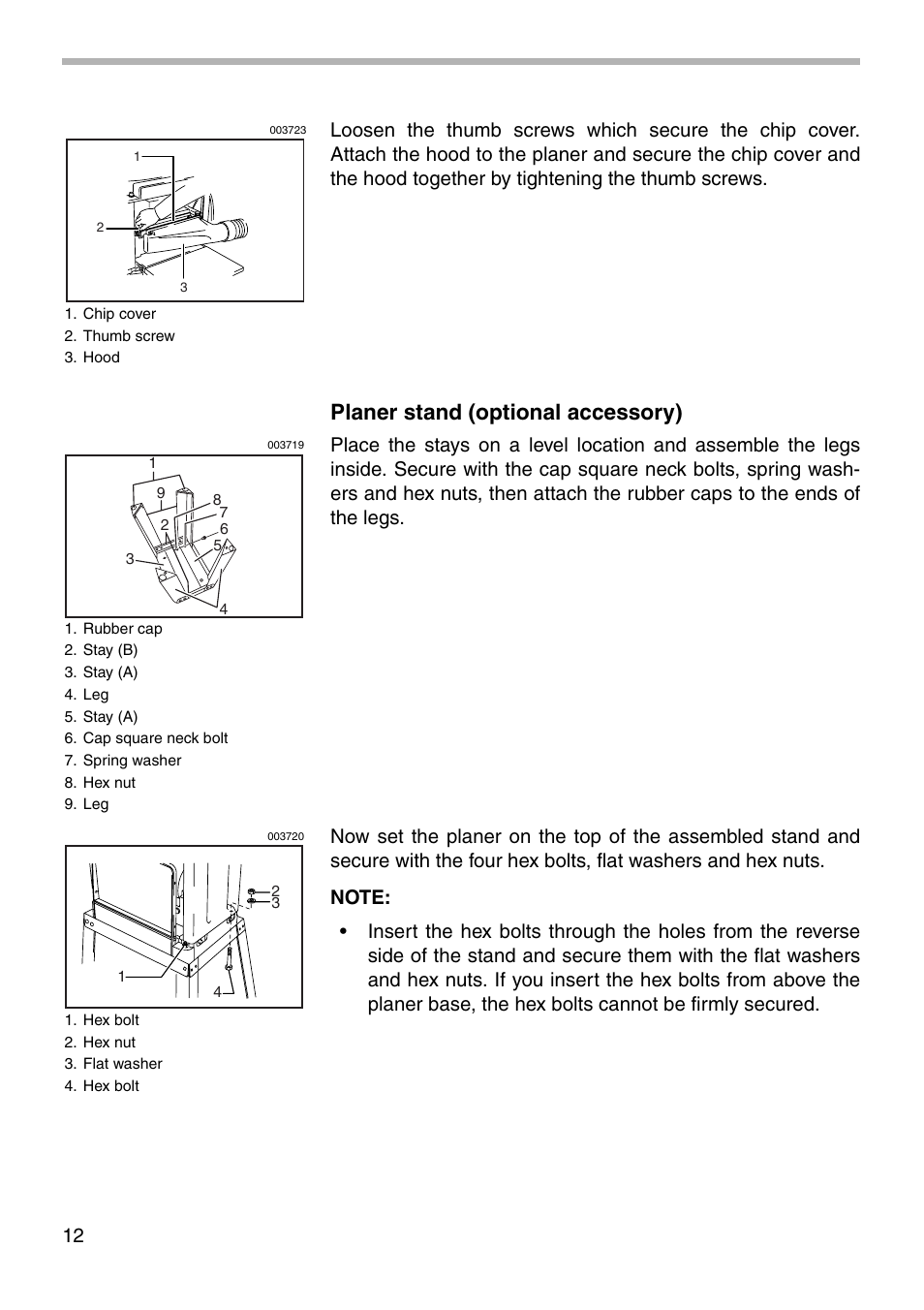 Flipper At forestille Planer stand (optional accessory) | Makita 2012NB User Manual | Page 12 /  20 | Original mode