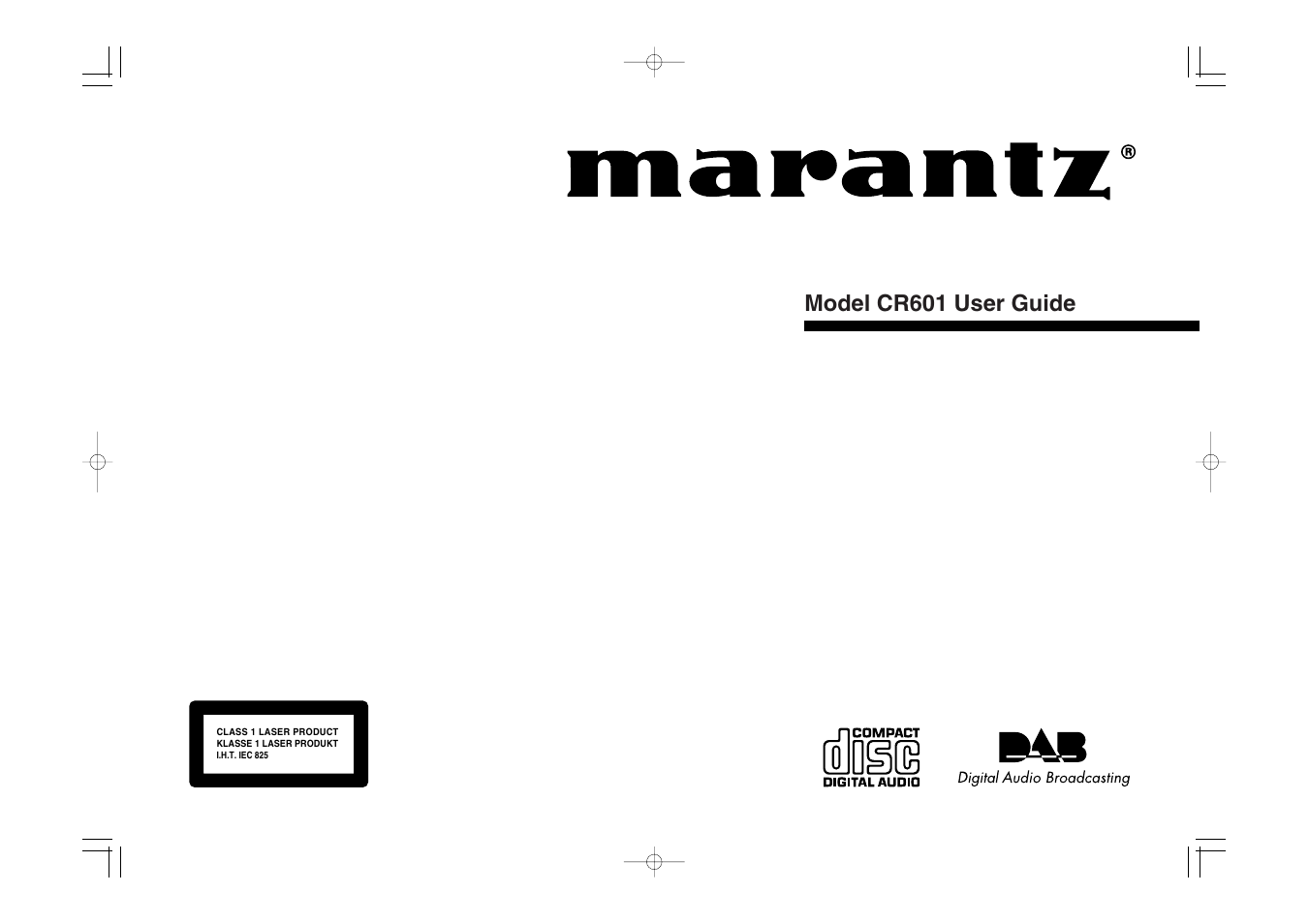 Marantz CR601 User Manual | 34 pages