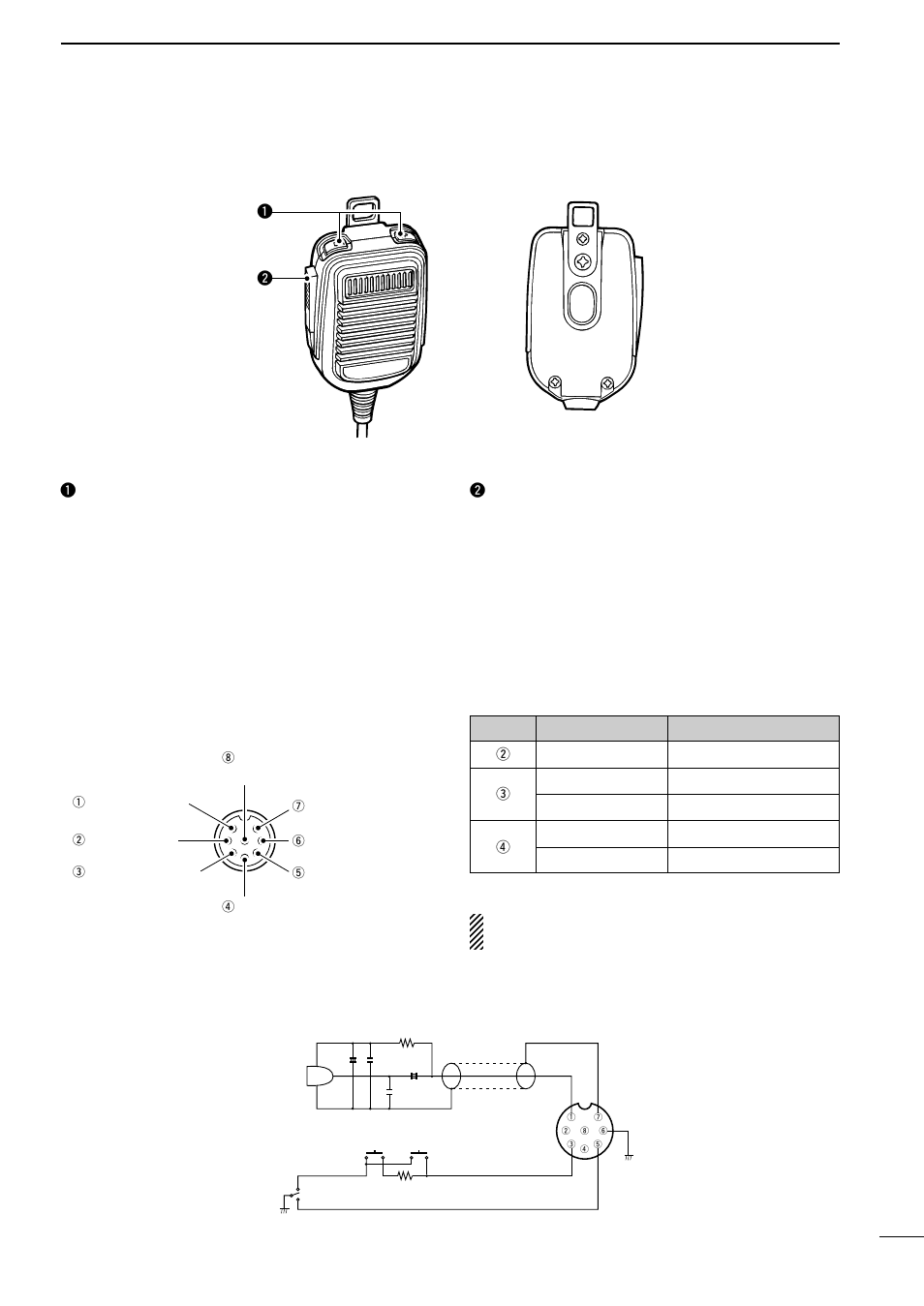 Microphone, Microphone connector, Caution | Icom IC-756 User Manual