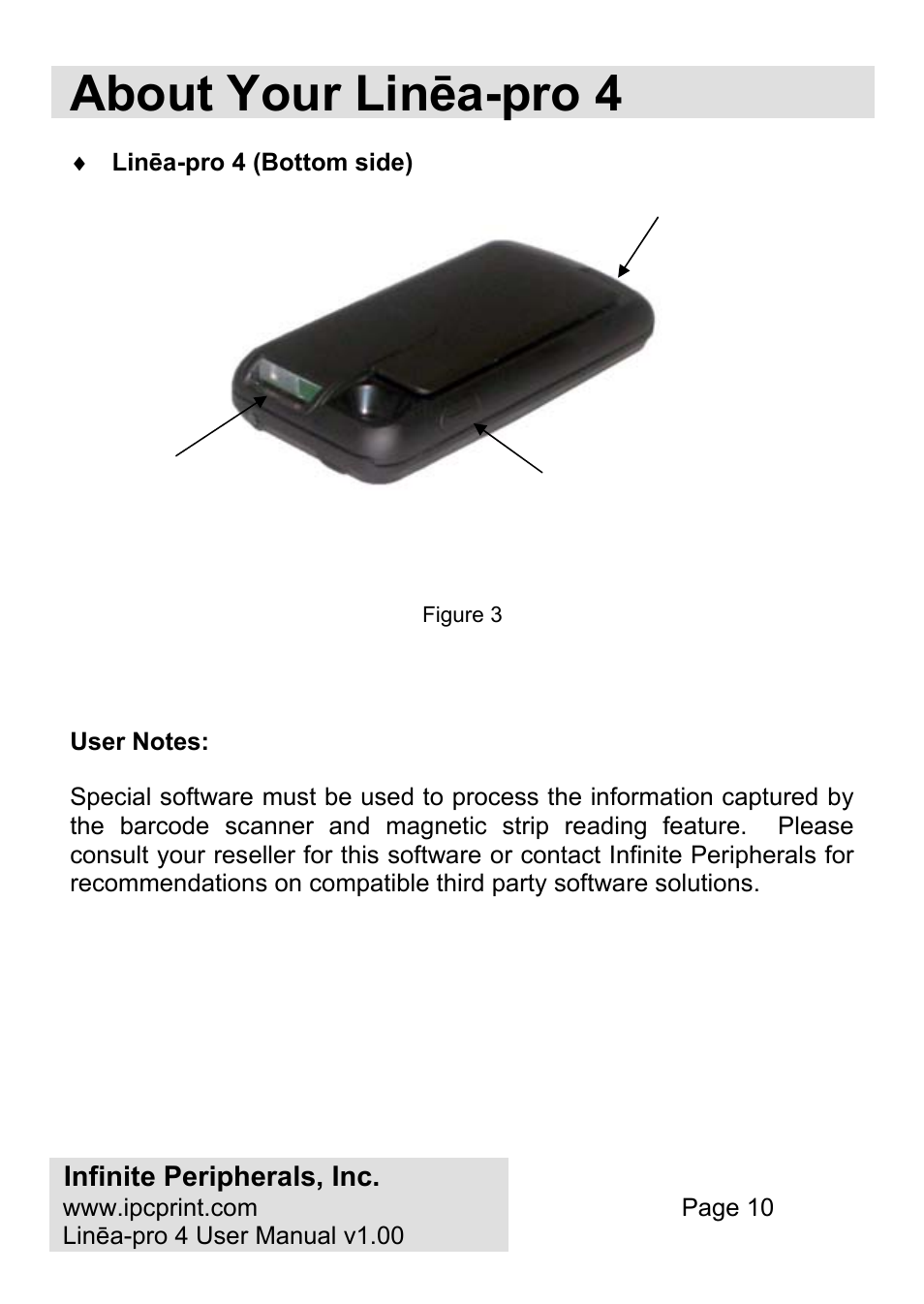 About your linēa-pro 4 | Infinite Peripherals PRO 4 User Manual | Page 10 / 24