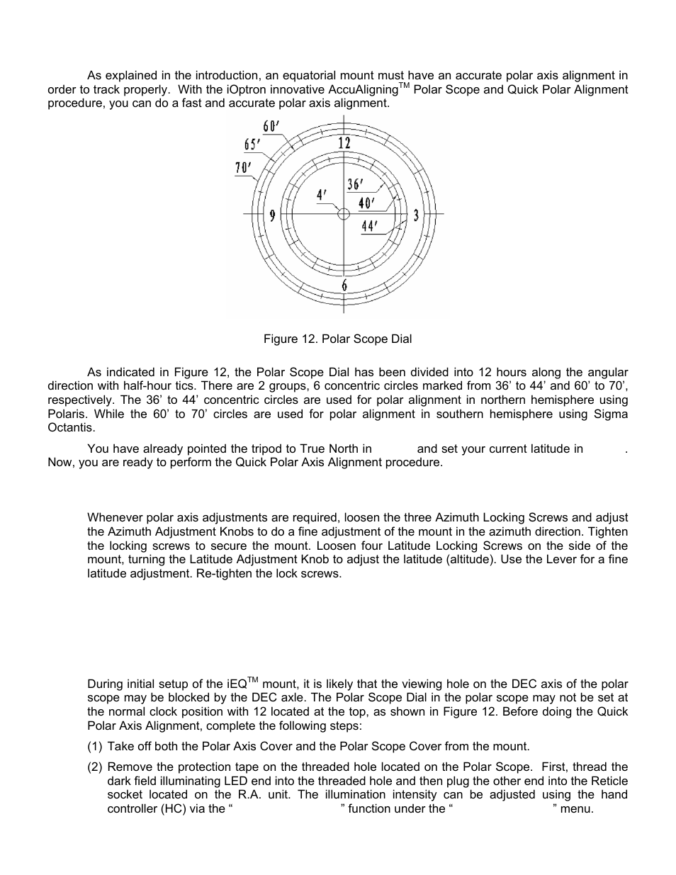 iOptron SMARTSTAR IEQ45TM User Manual | Page 12 / 46
