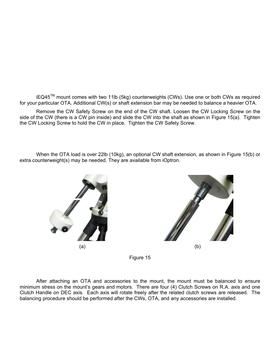 iOptron SMARTSTAR IEQ45TM User Manual | Page 14 / 46