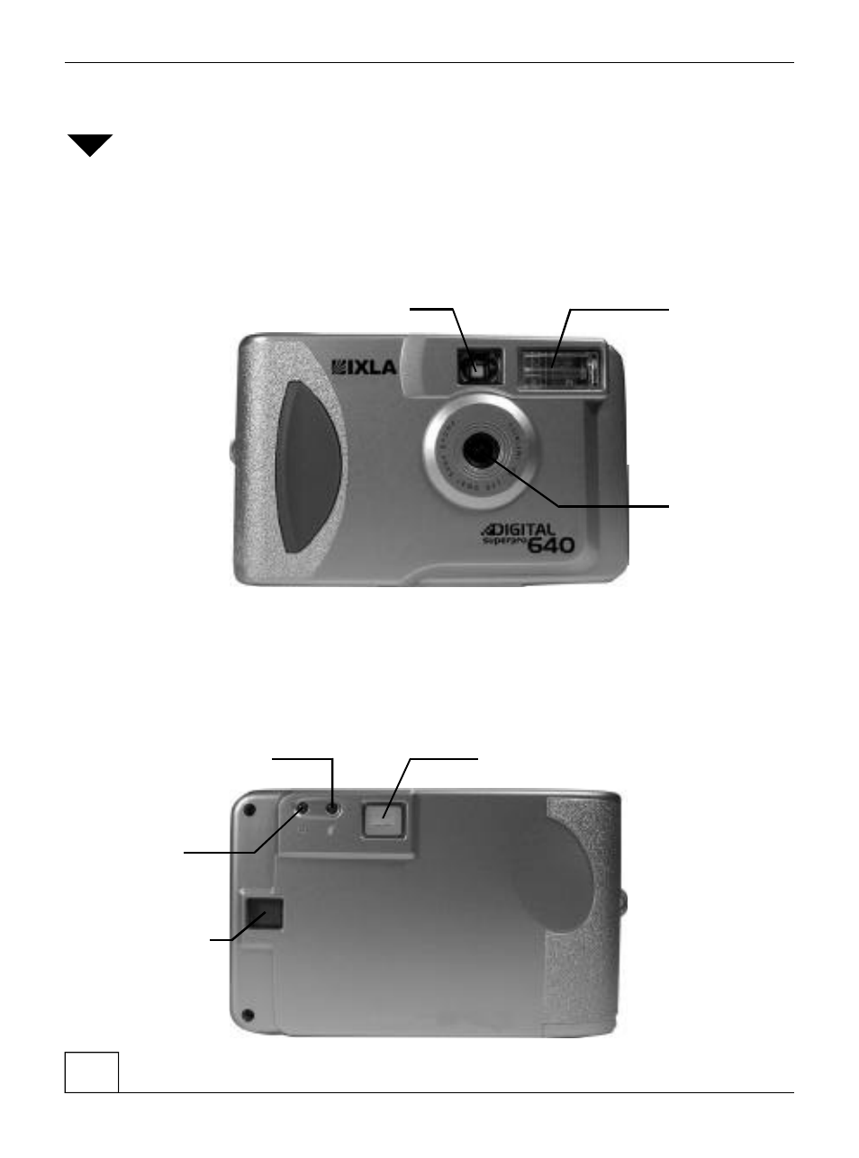 2 the camera, Overview of your digital superpro 640 camera | IXLA 640 User Manual | Page 7 / 28