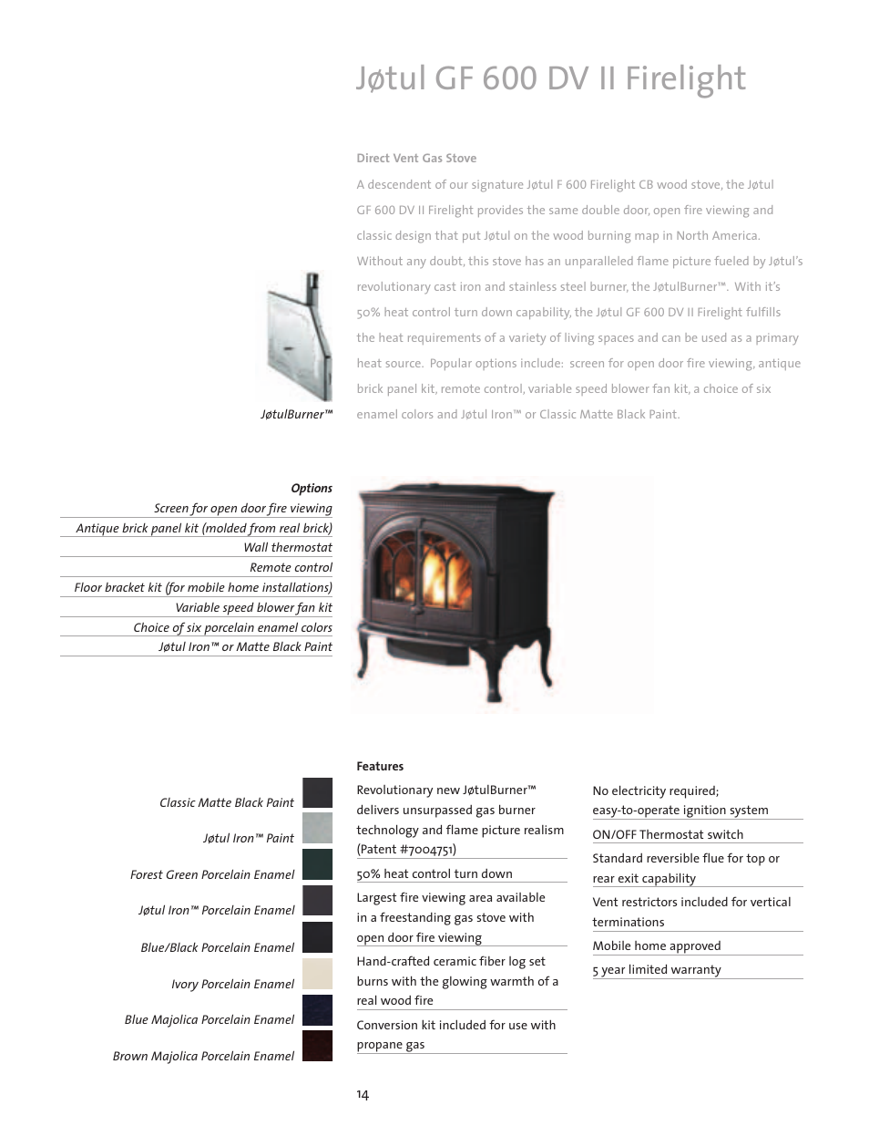 Jøtul Gf 600 Dv Ii Firelight Jotul Gas Stove User Manual Jøtul Gf 600 Dv Ii Firelight Jotul Gas Stove User Manual