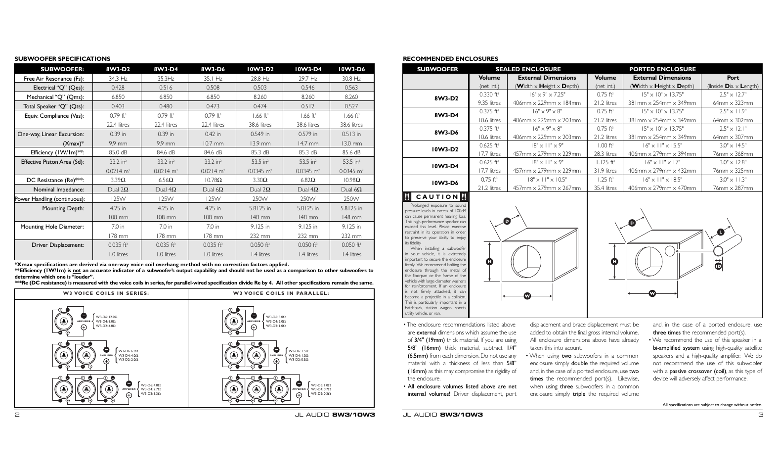 Jl Audio 10w3 User Manual Page 2 2 Original Mode Also For 8w3 Jl Audio 10w3 User Manual Page 2 2 Original Mode Also For 8w3