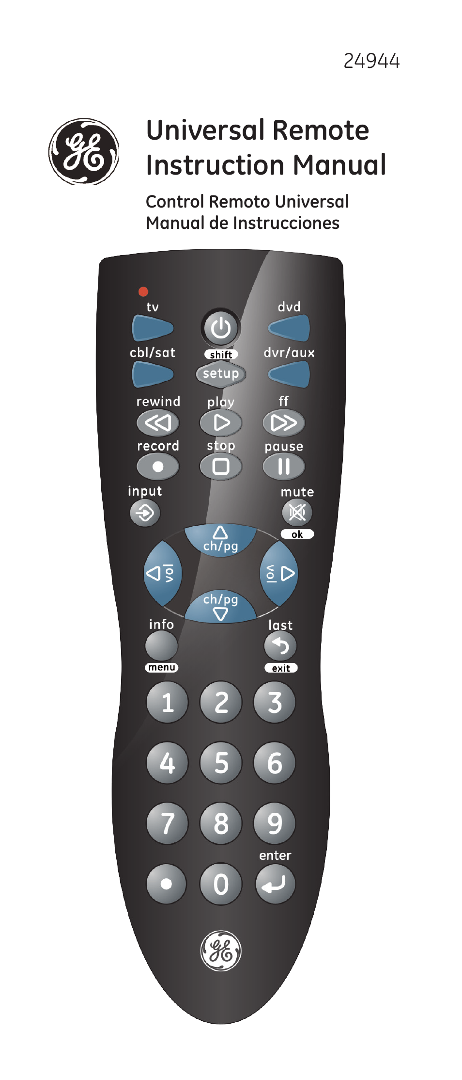 GE 24944 Universal Remote User Manual | 28 pages | Original mode