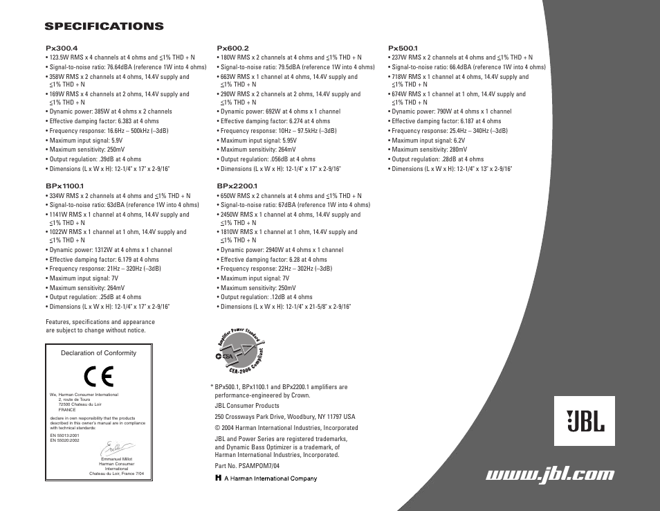 jbl bpx500 4