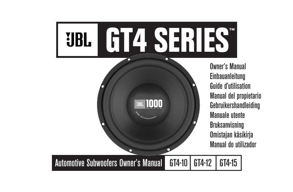 Jbl 4 инструкция. JBL 1000w gt4. Сабвуфер JBL gt4 Series 1000w. JBL gt4-12. JBL gt5-15.