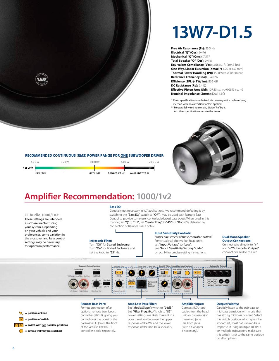 Jl Audio W7 User Manual Page 6 16