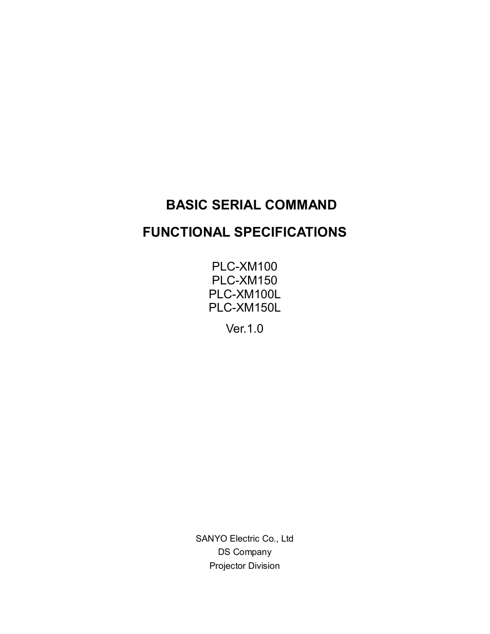 Sanyo Plc Xm100l User Manual 28 Pages