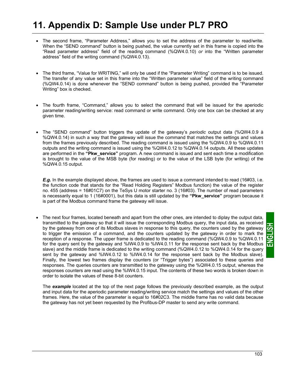 Appendix D Sample Use Under Pl7 Pro Schneider Electric Gateway Lufp7 User Manual Page 102 115 Original Mode