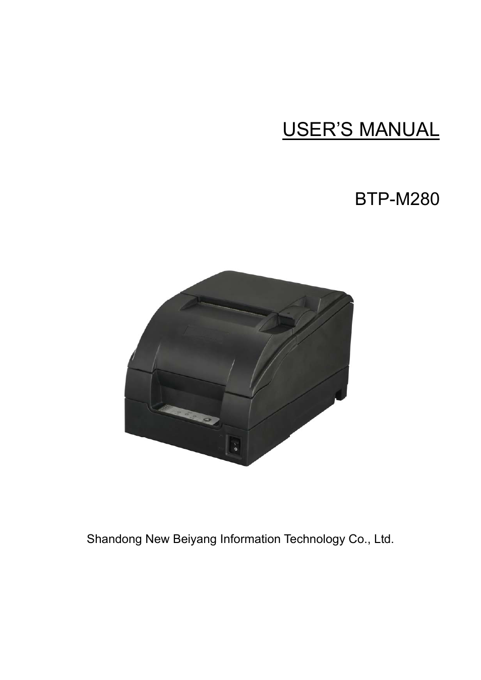 Jiaye General Merchandise Co BTP-M280 User Manual | 39 pages