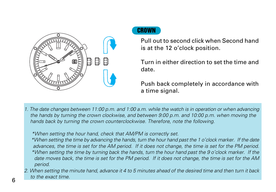 Time/date setting | Seiko CAL. 6A32 User Manual | Page 6 / 15