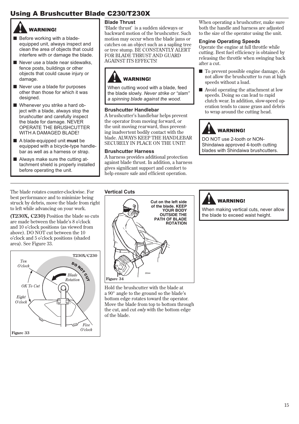 Shindaiwa T230 User Manual | Page 15 / 24 | Original mode