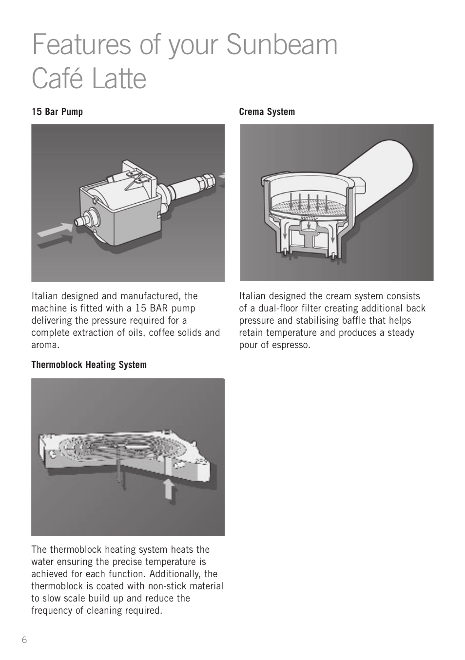 latte | Sunbeam EM5600 User Manual 