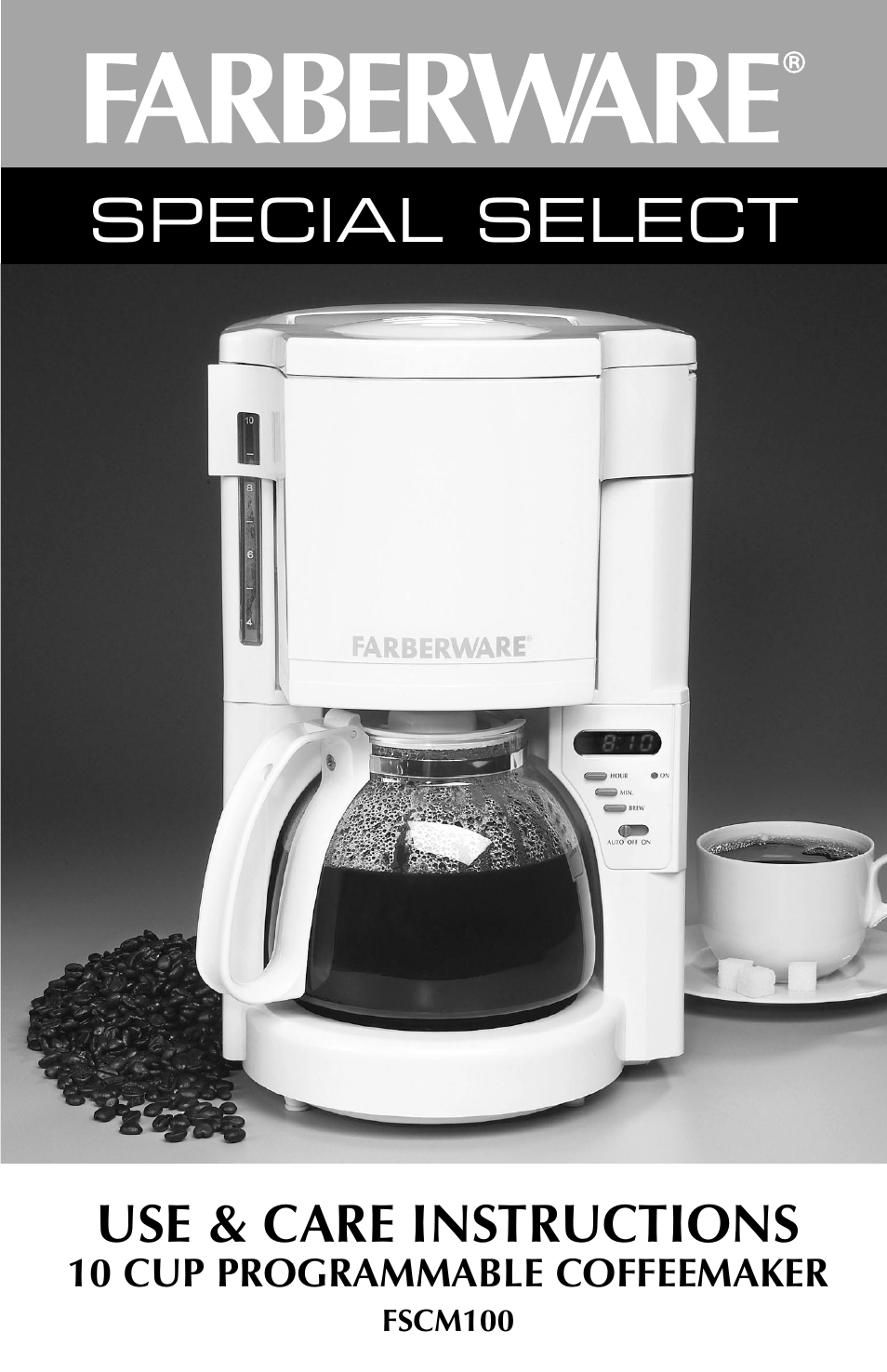 FARBERWARE COFFEEMAKER FSCM100 User Manual | 16 pages