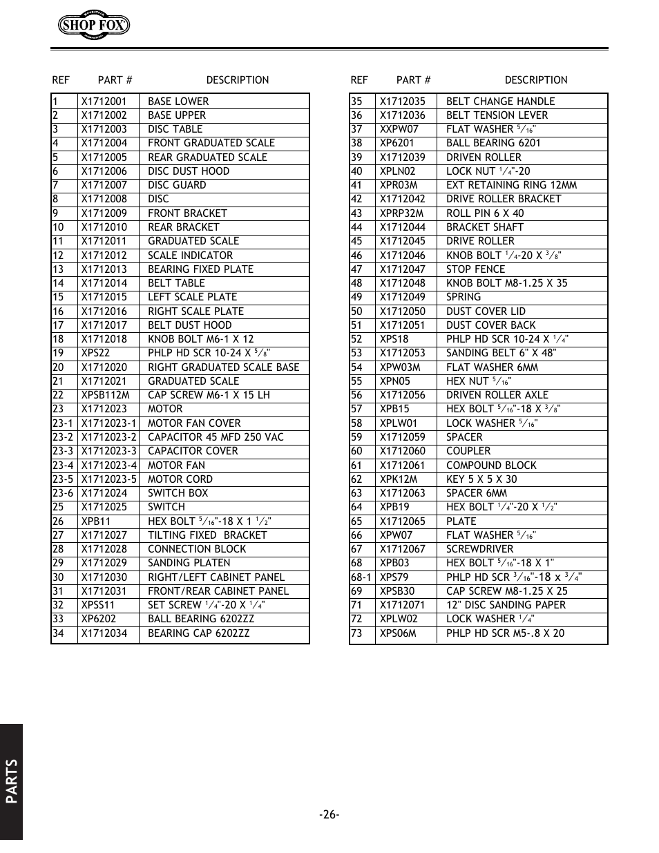 fox 38 parts