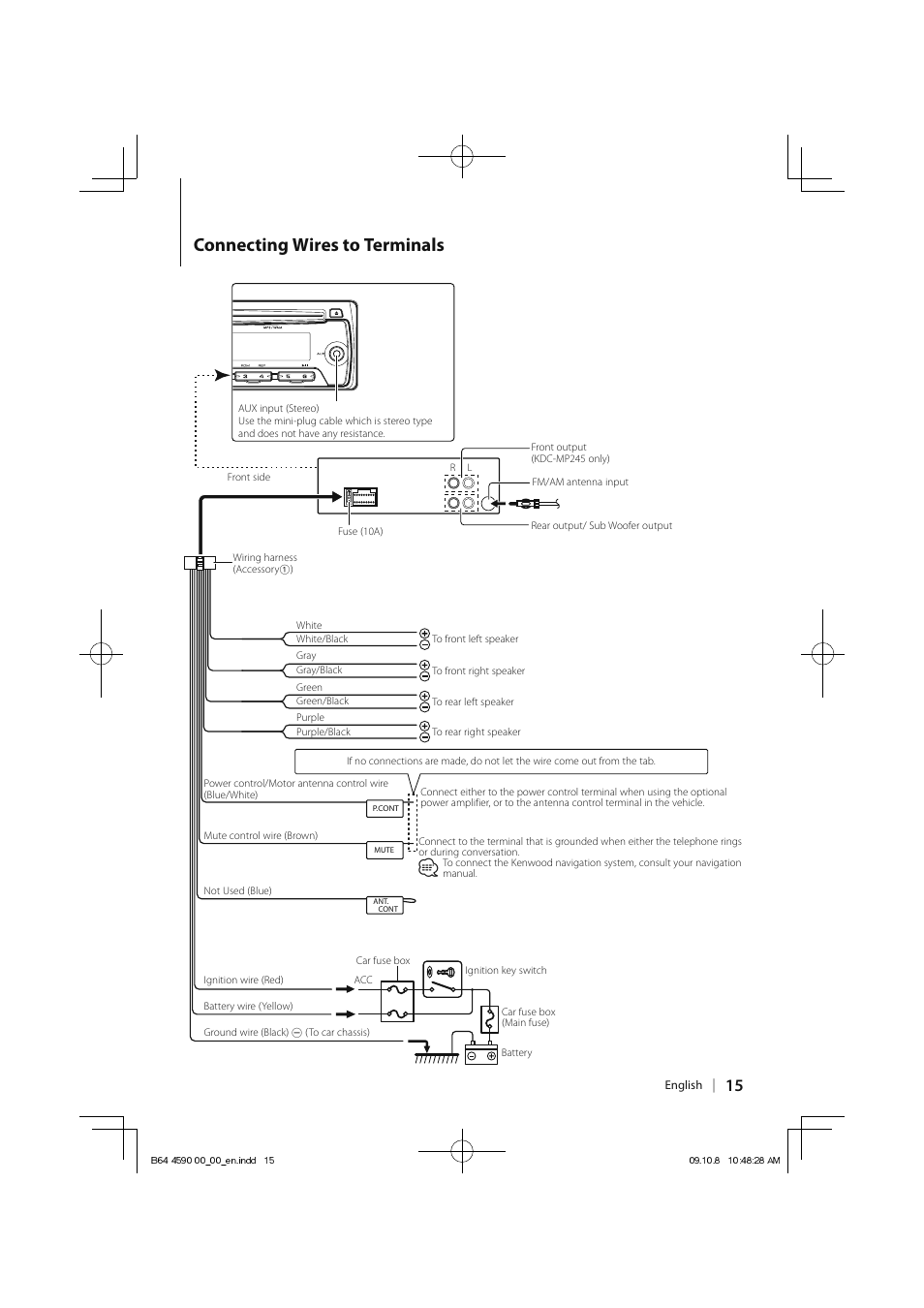 Kenwood Kdc Mp245 Wiring Diagram from www.manualsdir.com