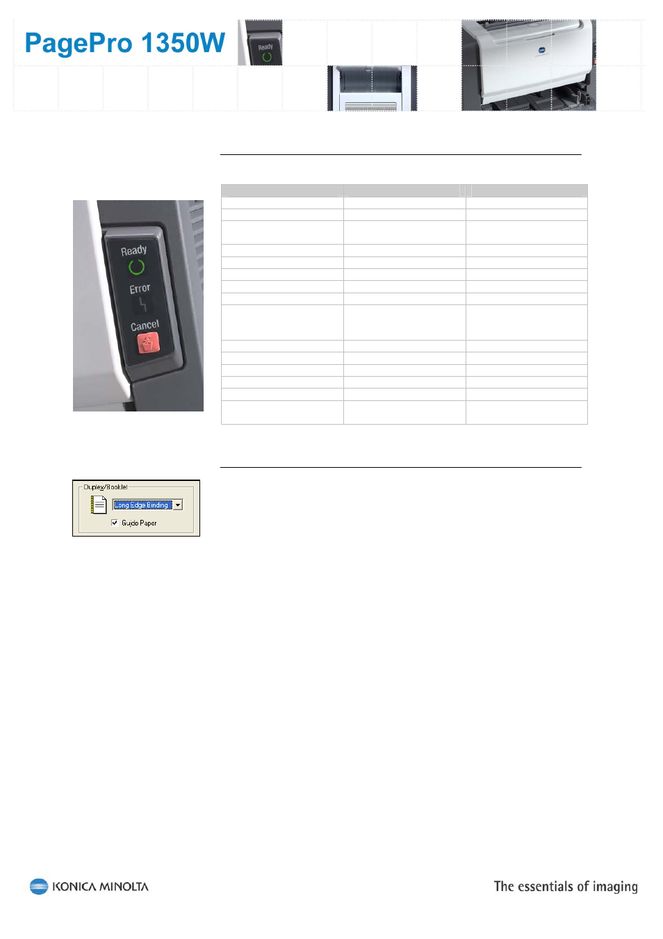 Printer Control Panel Ready Error Konica Minolta Pagepro 1350w User Manual Page 15 18
