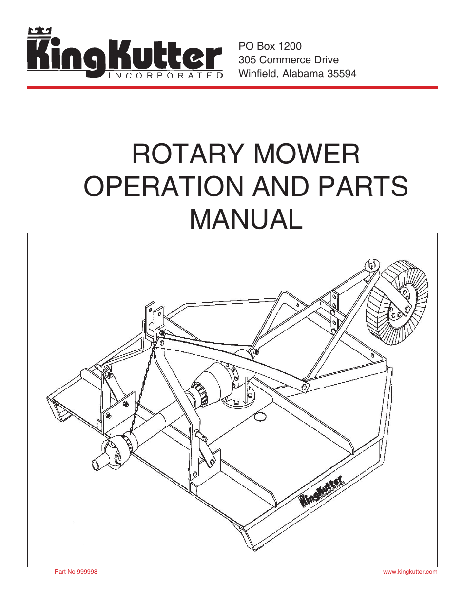 King Kutter Rotary Mower User Manual | 46 pages