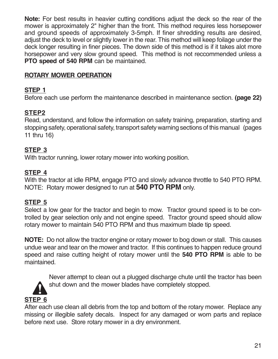 King Kutter Rotary Mower User Manual | Page 21 / 46