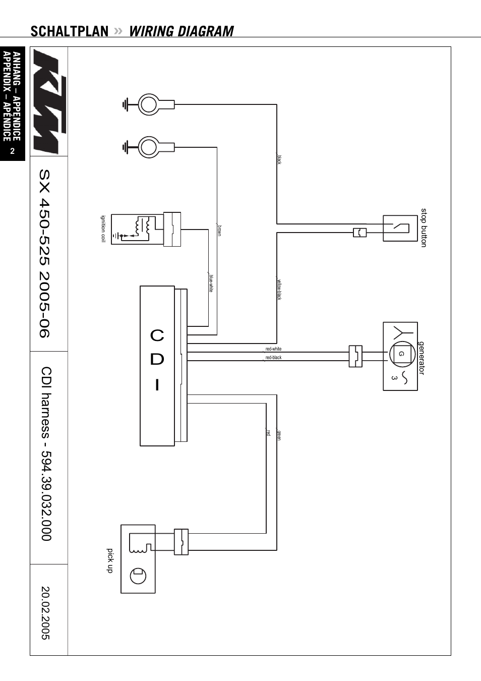 Schaltplan Wiring Diagram Ktm 450 Sx
